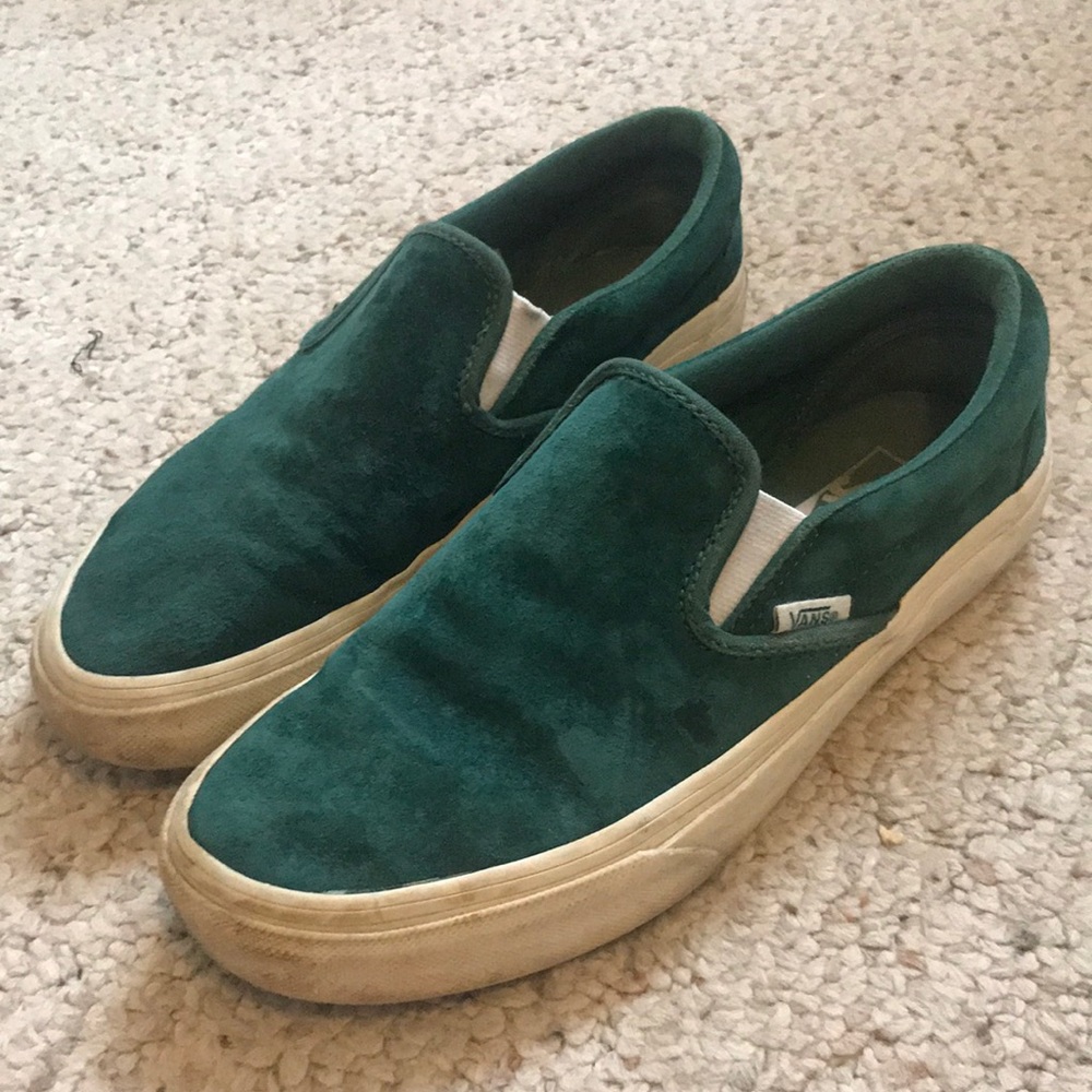 Turquoise Suede Slip-On Vans